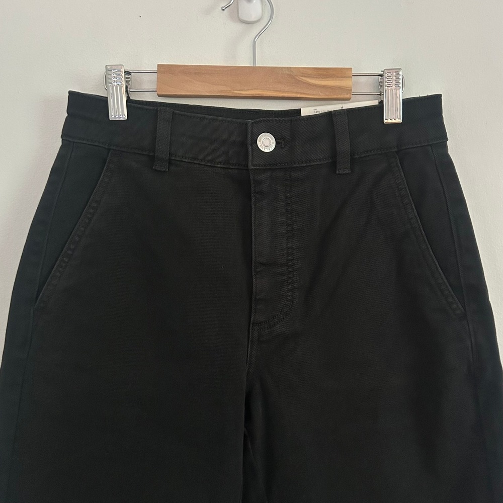 Everlane Women's The Utility Straight Leg Black High Rise Pants 2 New - Picture 3 of 10